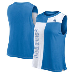 Los Angeles Dodgers Fanatics Women's Color-Block Tank Top - Royal/White - Fanatics Online