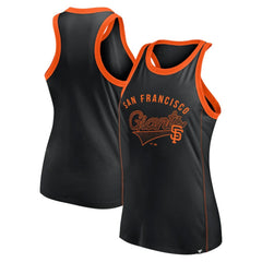 San Francisco Giants Fanatics Women's Tailsweep Fashion Racerback Rhinestone Tank Top - Black - Fanatics Lifestyle