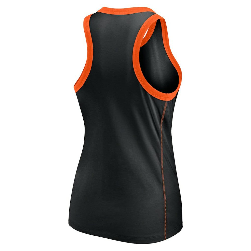 San Francisco Giants Fanatics Women's Tailsweep Fashion Racerback Rhinestone Tank Top - Black - Fanatics Lifestyle