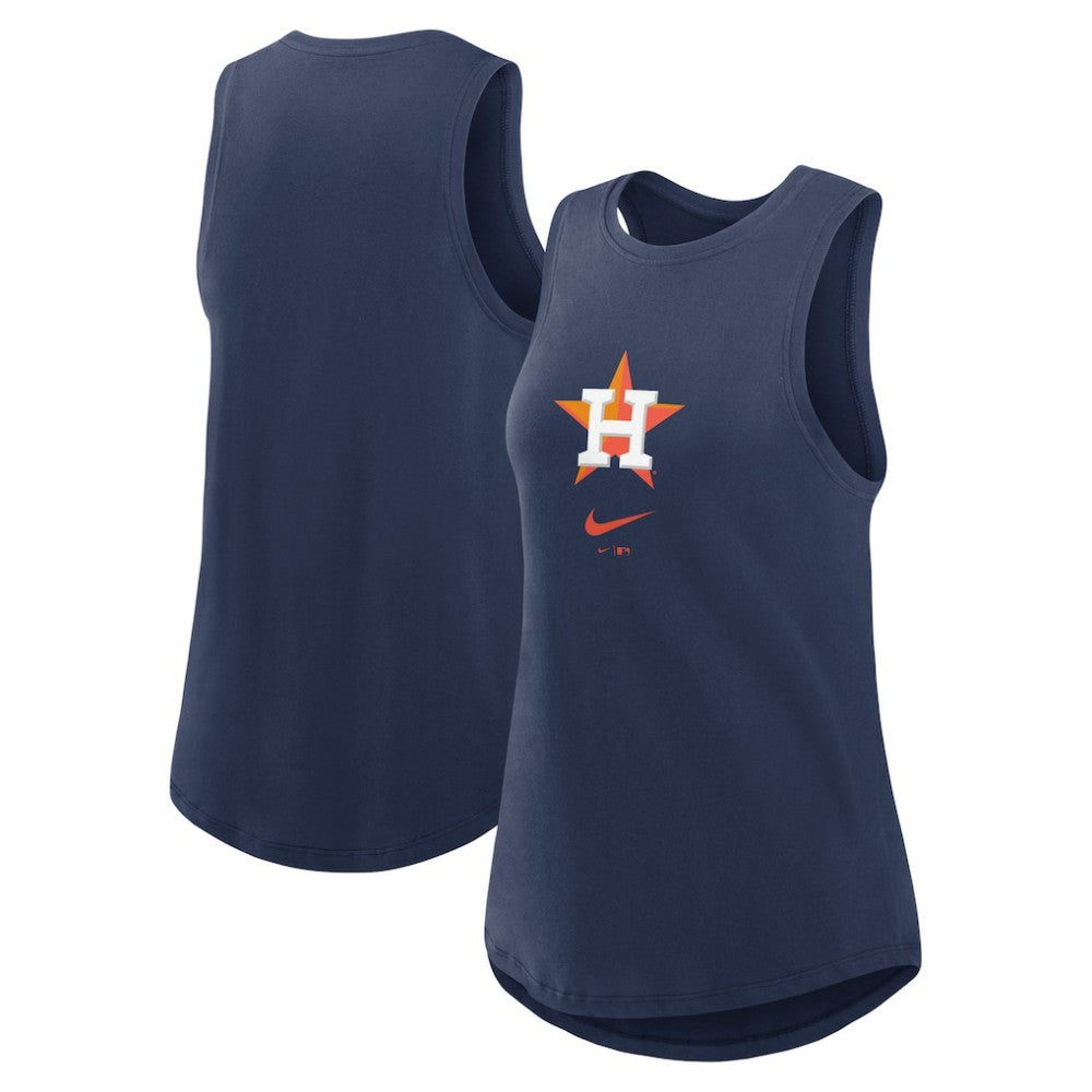 Houston Astros Nike Women's Legacy Icon High Neck Dri-FIT Tank Top - Navy - Nike Sale