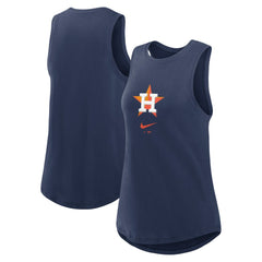 Houston Astros Nike Women's Legacy Icon High Neck Dri-FIT Tank Top - Navy - Nike Sale