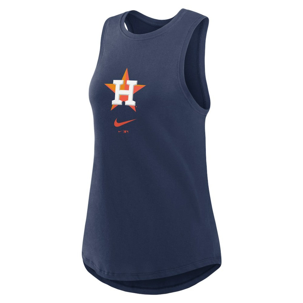 Houston Astros Nike Women's Legacy Icon High Neck Dri-FIT Tank Top - Navy - Nike Sale