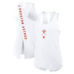Houston Astros Nike Women's Open-Back Crisscross Dri-FIT Tank Top - White - Nike Discount