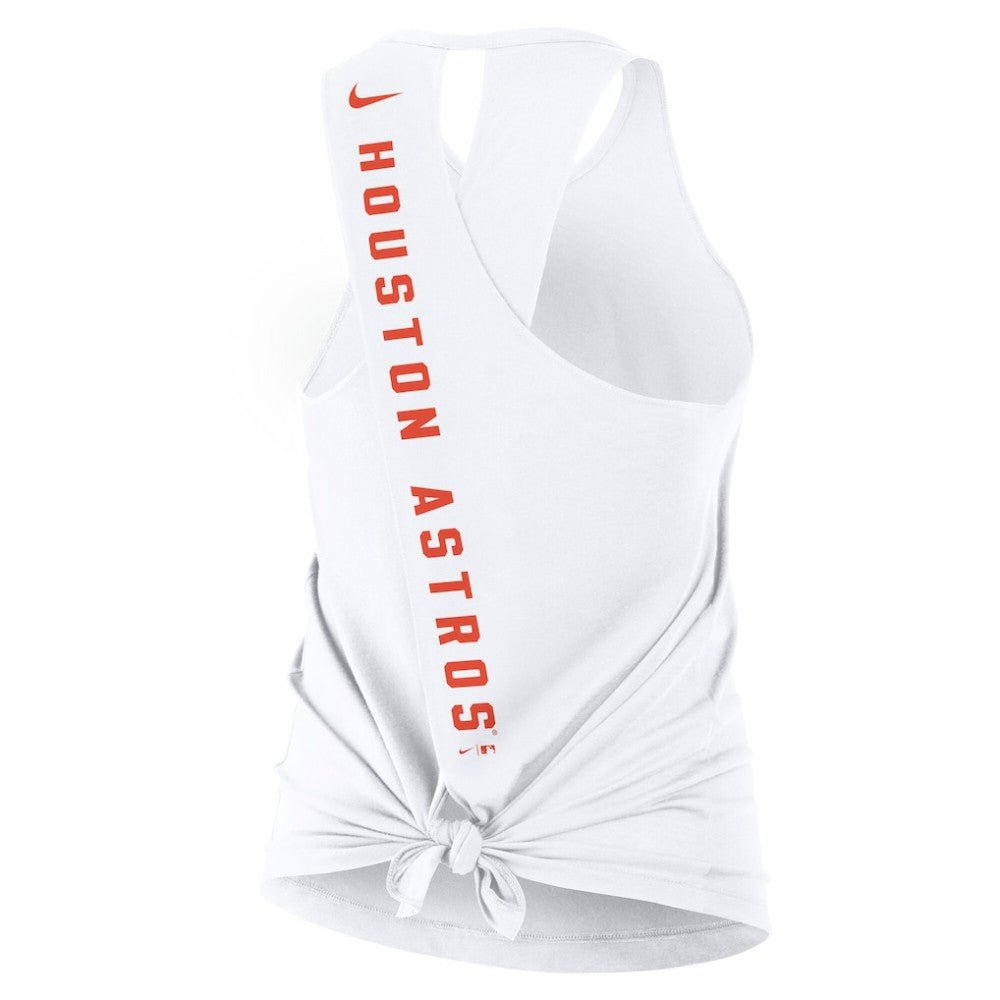 Houston Astros Nike Women's Open-Back Crisscross Dri-FIT Tank Top - White - Nike Discount