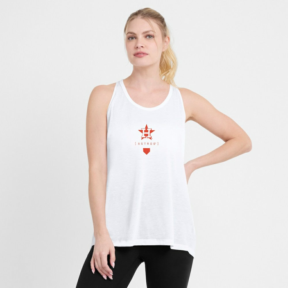 Houston Astros Nike Women's Open-Back Crisscross Dri-FIT Tank Top - White - Nike Discount