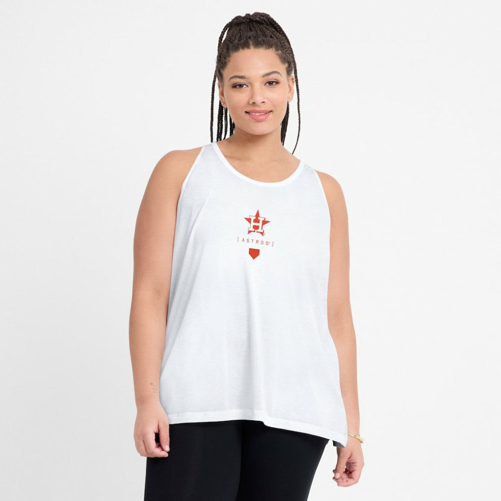 Houston Astros Nike Women's Open-Back Crisscross Dri-FIT Tank Top - White - Nike Discount