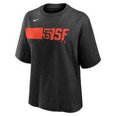 San Francisco Giants Nike Women's Knockout Boxy T-Shirt - Black - Nike Sale