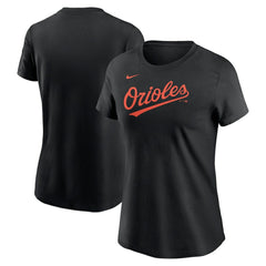 Baltimore Orioles Nike Women's Wordmark T-Shirt - Black - Nike Discount