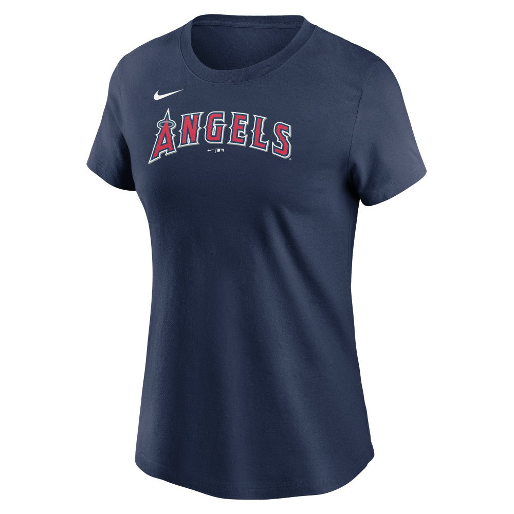 Los Angeles Angels Nike Women's Wordmark T-Shirt - Navy - Nike Online