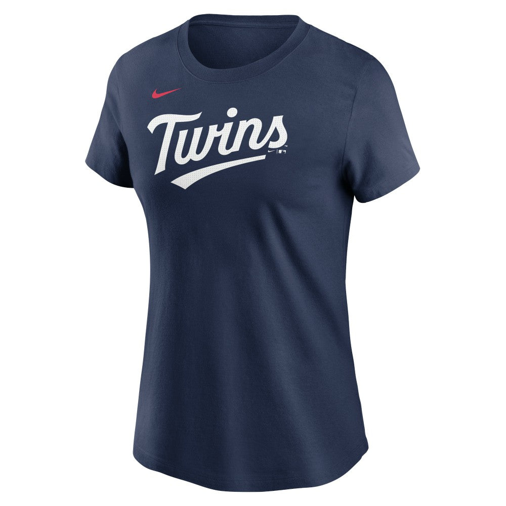 Minnesota Twins Nike Women's Wordmark T-Shirt - Navy - Nike on Sale
