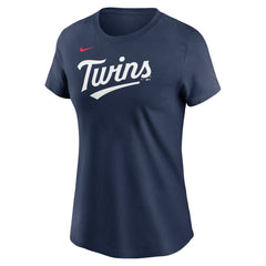Minnesota Twins Nike Women's Wordmark T-Shirt - Navy - Nike on Sale