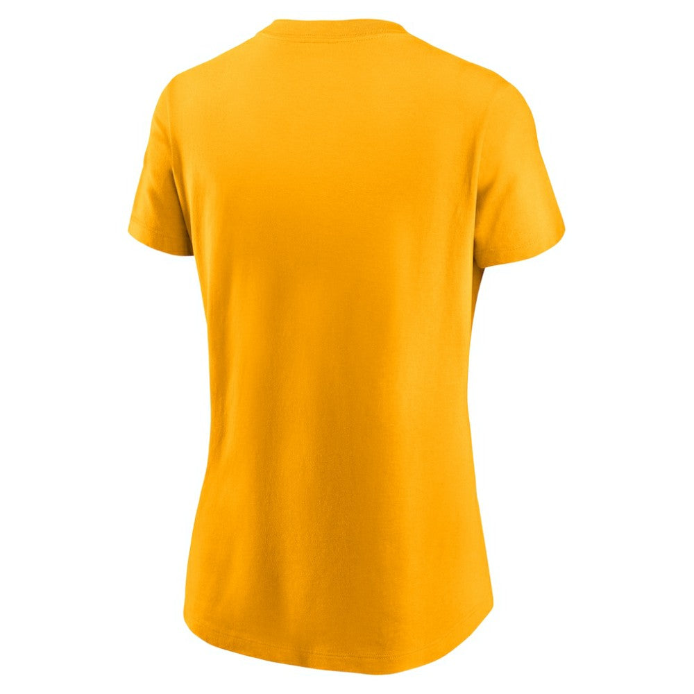 Athletics Nike Women's Wordmark T-Shirt - Gold - Nike Lifestyle