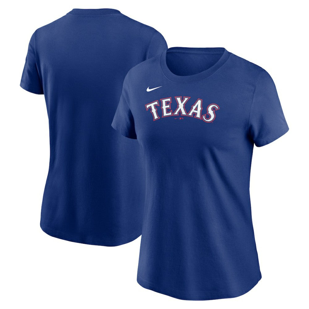 Texas Rangers Nike Women's Wordmark T-Shirt - Royal - Nike on Sale