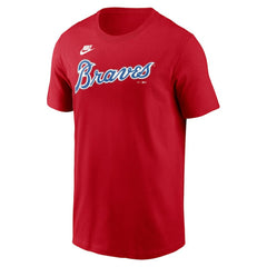 Atlanta Braves Nike Cooperstown Collection Wordmark T-Shirt - Red - Nike Online