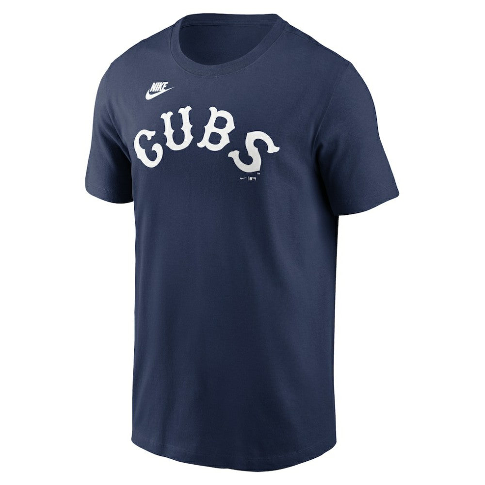 Chicago Cubs Nike Cooperstown Collection Wordmark T-Shirt - Navy - Nike on Sale