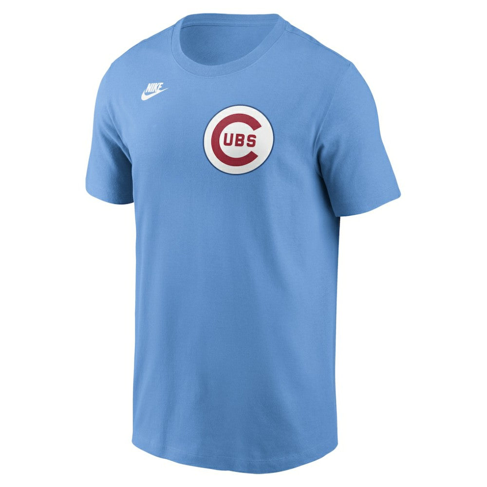 Chicago Cubs Nike Cooperstown Collection Wordmark T-Shirt - Light Blue - Nike Discount