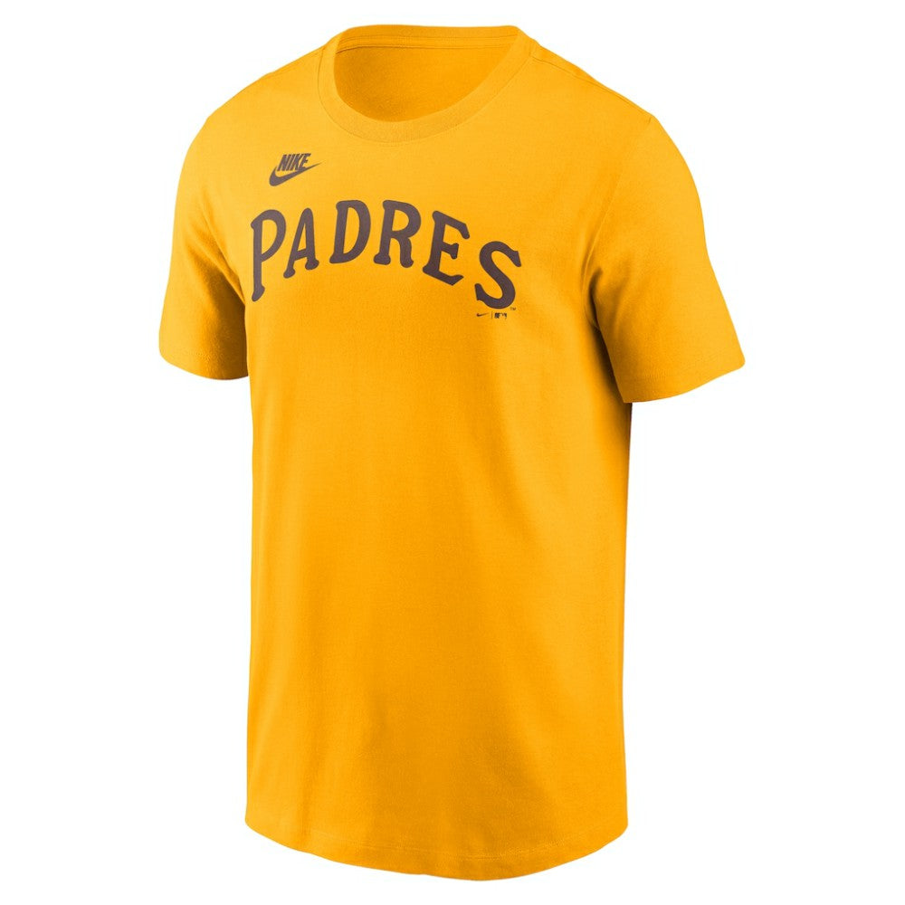 San Diego Padres Nike Cooperstown Collection Wordmark T-Shirt - Gold - Nike Discount