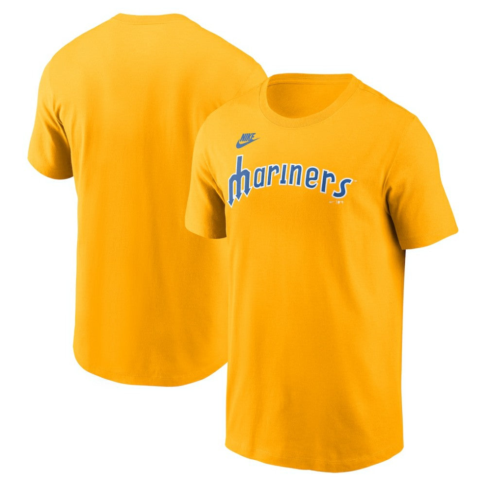 Seattle Mariners Nike Cooperstown Collection Wordmark T-Shirt - Gold - Nike Online