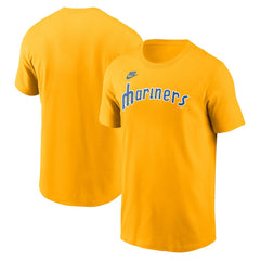 Seattle Mariners Nike Cooperstown Collection Wordmark T-Shirt - Gold - Nike Online