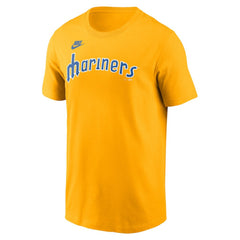 Seattle Mariners Nike Cooperstown Collection Wordmark T-Shirt - Gold - Nike Online