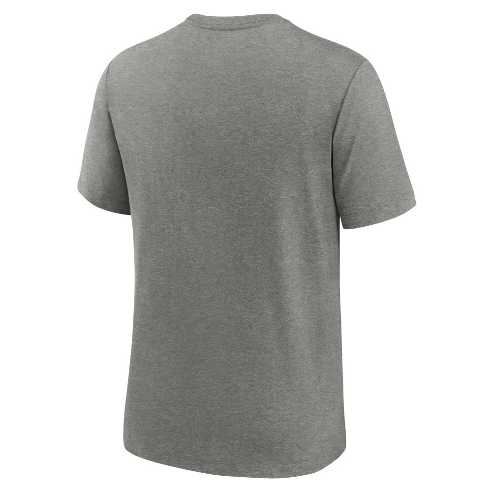 Milwaukee Brewers Nike Cooperstown Collection Local Stack Tri-Blend T-Shirt - Heather Charcoal - Nike Online