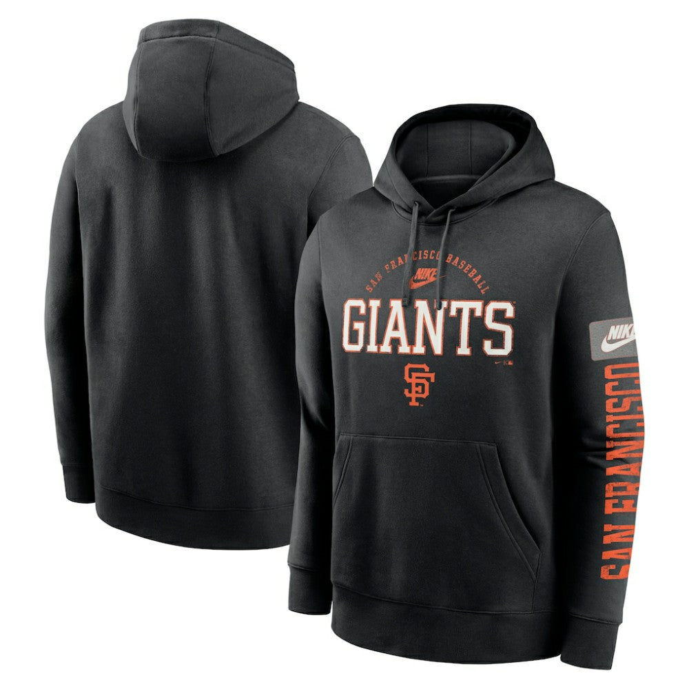 San Francisco Giants Nike Cooperstown Collection Splitter Club Fleece Pullover Hoodie - Black - Nike Sale