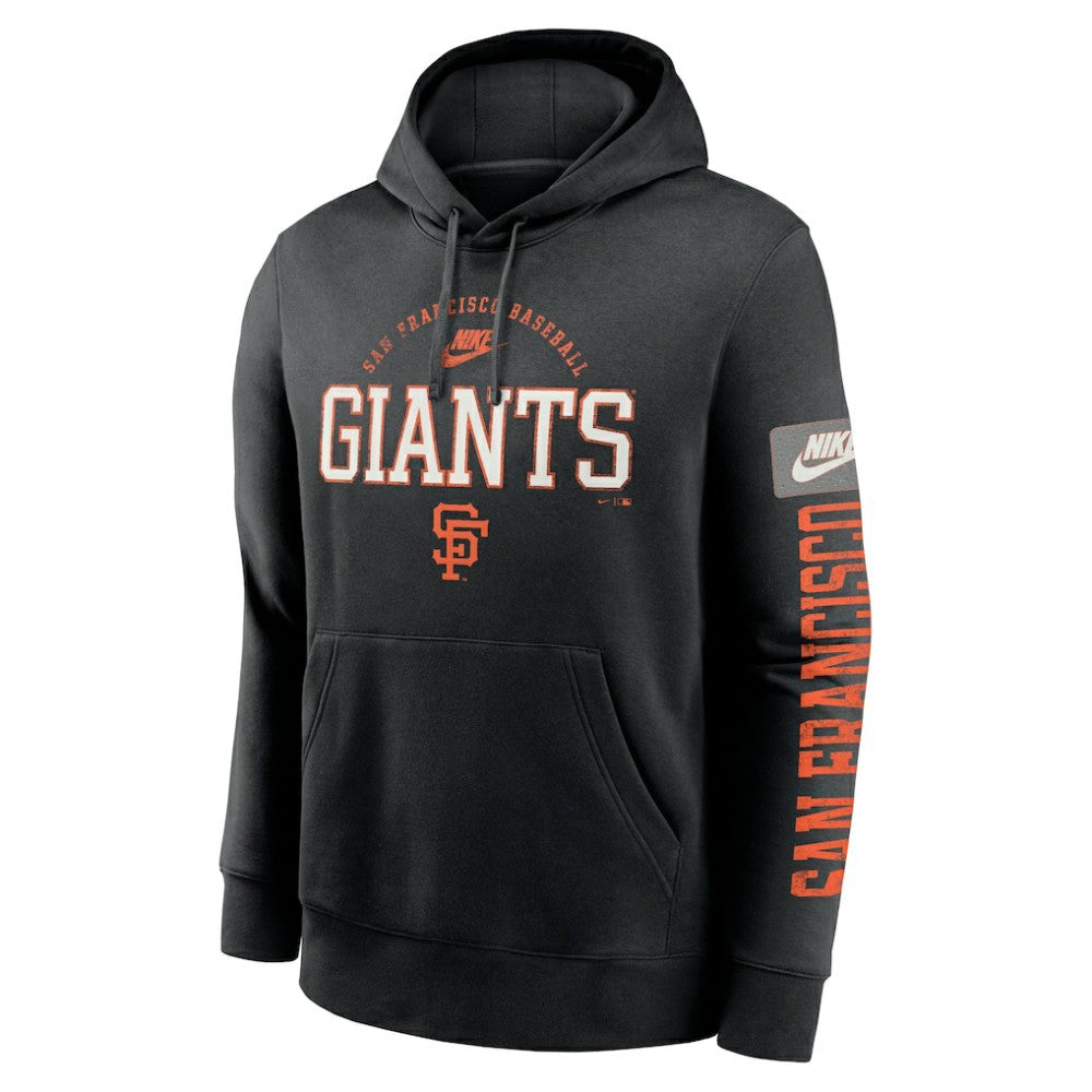 San Francisco Giants Nike Cooperstown Collection Splitter Club Fleece Pullover Hoodie - Black - Nike Sale