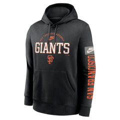 San Francisco Giants Nike Cooperstown Collection Splitter Club Fleece Pullover Hoodie - Black - Nike Sale