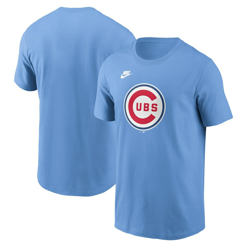Chicago Cubs Nike Cooperstown Collection T-Shirt - Light Blue - Nike on Sale
