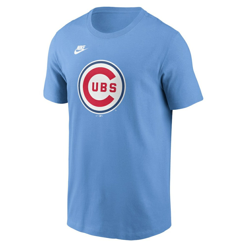 Chicago Cubs Nike Cooperstown Collection T-Shirt - Light Blue - Nike on Sale