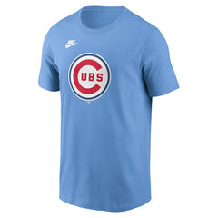Chicago Cubs Nike Cooperstown Collection T-Shirt - Light Blue - Nike on Sale
