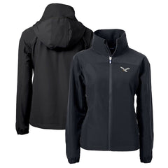 Philadelphia Eagles Cutter & Buck Women's Gridiron Classics Logo Charter Eco Recycled Full-Zip Jacket Black