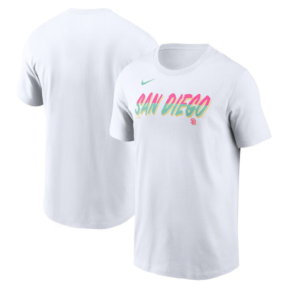San Diego Padres Nike City Connect Wordmark T-Shirt - White - Nike Sale