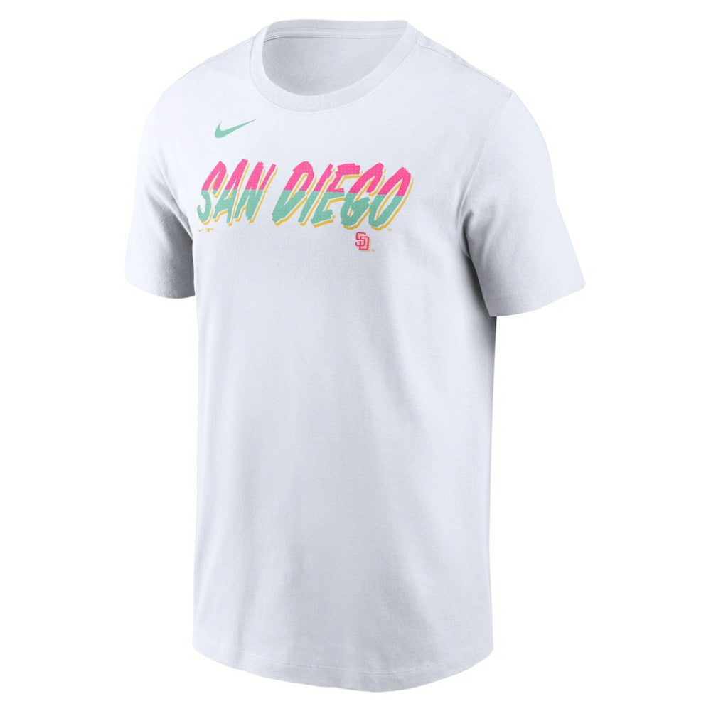 San Diego Padres Nike City Connect Wordmark T-Shirt - White - Nike Sale