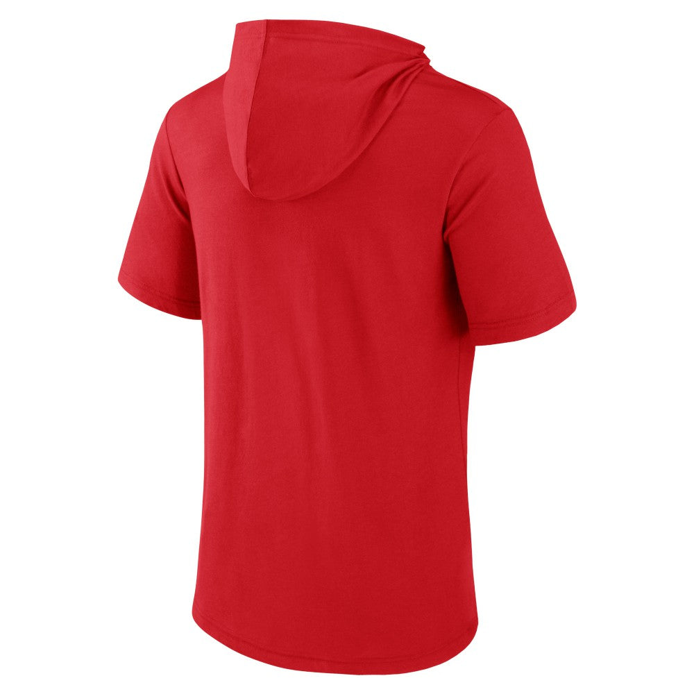 Los Angeles Angels Fanatics Iconic Rebel Short Sleeve Hooded Top - Red - Fanatics Sale