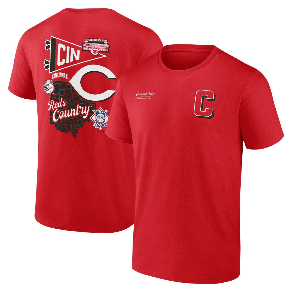 Cincinnati Reds Fanatics Split Zone T-Shirt - Red - Fanatics Online