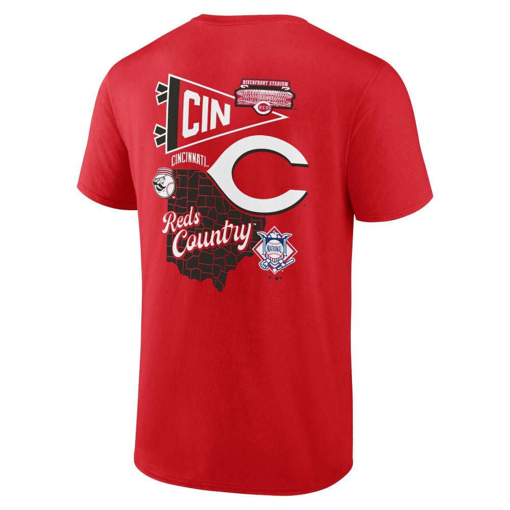 Cincinnati Reds Fanatics Split Zone T-Shirt - Red - Fanatics Online