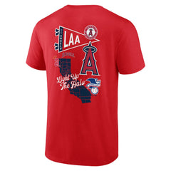 Los Angeles Angels Fanatics Split Zone T-Shirt - Red - Fanatics Sale