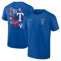 Texas Rangers Fanatics Split Zone T-Shirt - Royal - Fanatics Lifestyle