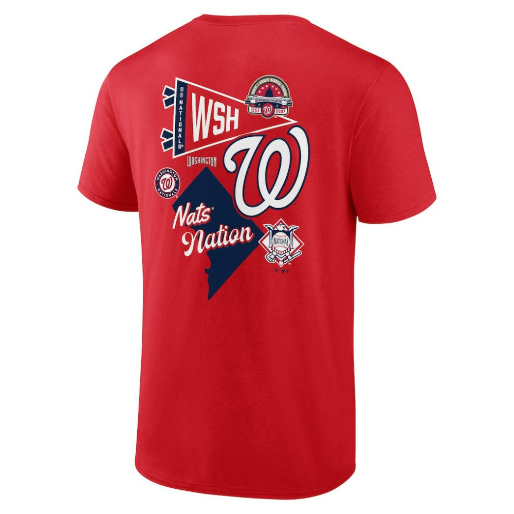 Washington Nationals Fanatics Split Zone T-Shirt - Red - Fanatics Sale