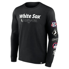 Chicago White Sox Fanatics Strike the Goal Long Sleeve T-Shirt - Black - Fanatics Lifestyle