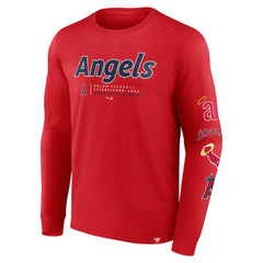 Los Angeles Angels Fanatics Strike the Goal Long Sleeve T-Shirt - Red - Fanatics Discount