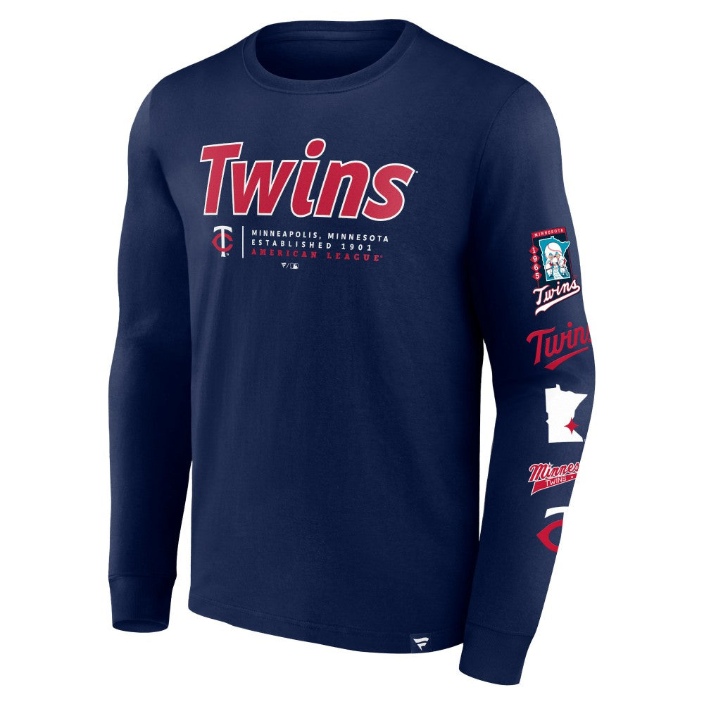 Minnesota Twins Fanatics Strike the Goal Long Sleeve T-Shirt - Navy - Fanatics Online