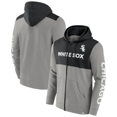 Chicago White Sox Fanatics Ace Hoodie Full-Zip Sweatshirt - Gray/Black - Fanatics Discount