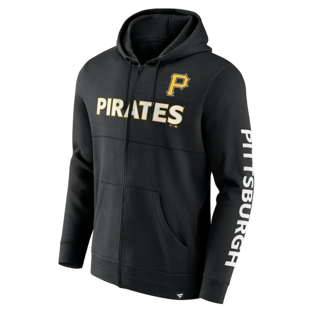 Pittsburgh Pirates Fanatics Ace Hoodie Full-Zip Sweatshirt - Black - Fanatics Online