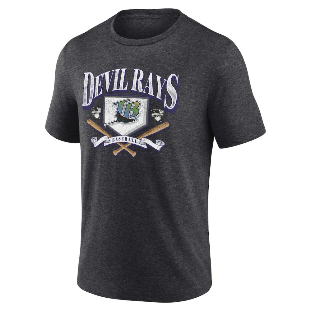 Tampa Bay Rays Fanatics Home Team Tri-Blend T-Shirt - Heather Charcoal - Fanatics Lifestyle