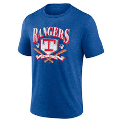Texas Rangers Fanatics Home Team Tri-Blend T-Shirt - Heather Royal - Fanatics on Sale