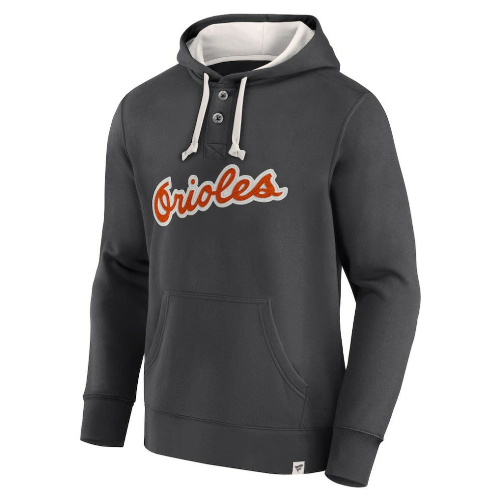 Fanatics Baltimore Orioles Black Plan for Adversity Henley Fleece Pullover Hoodie - Fanatics Online