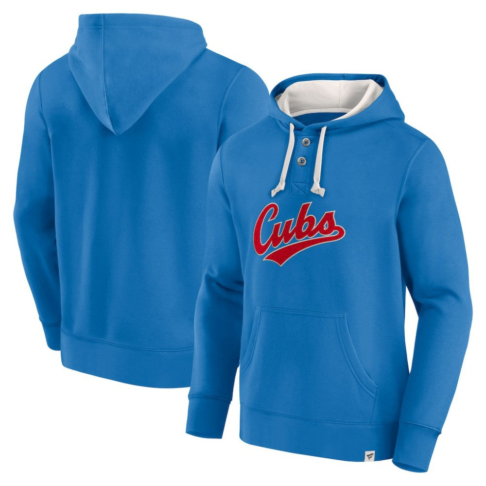 Fanatics Chicago Cubs Royal Plan for Adversity Henley Fleece Pullover Hoodie - Fanatics Online