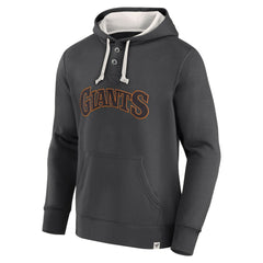 Fanatics San Francisco Giants Black Plan for Adversity Henley Fleece Pullover Hoodie - Fanatics on Sale
